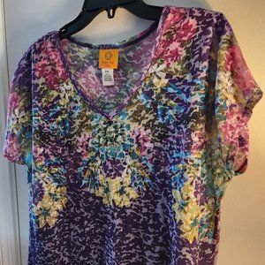 Ruby Road multi color top with camisole